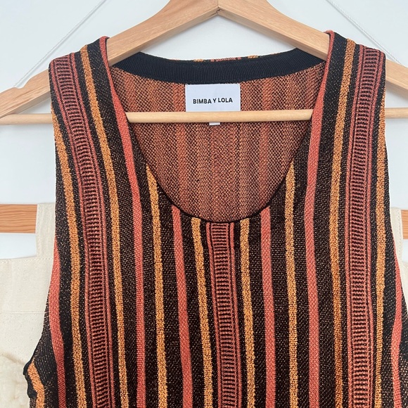 Knit bronze gold midi dress by Bimba & Lola - Picture 4 of 4